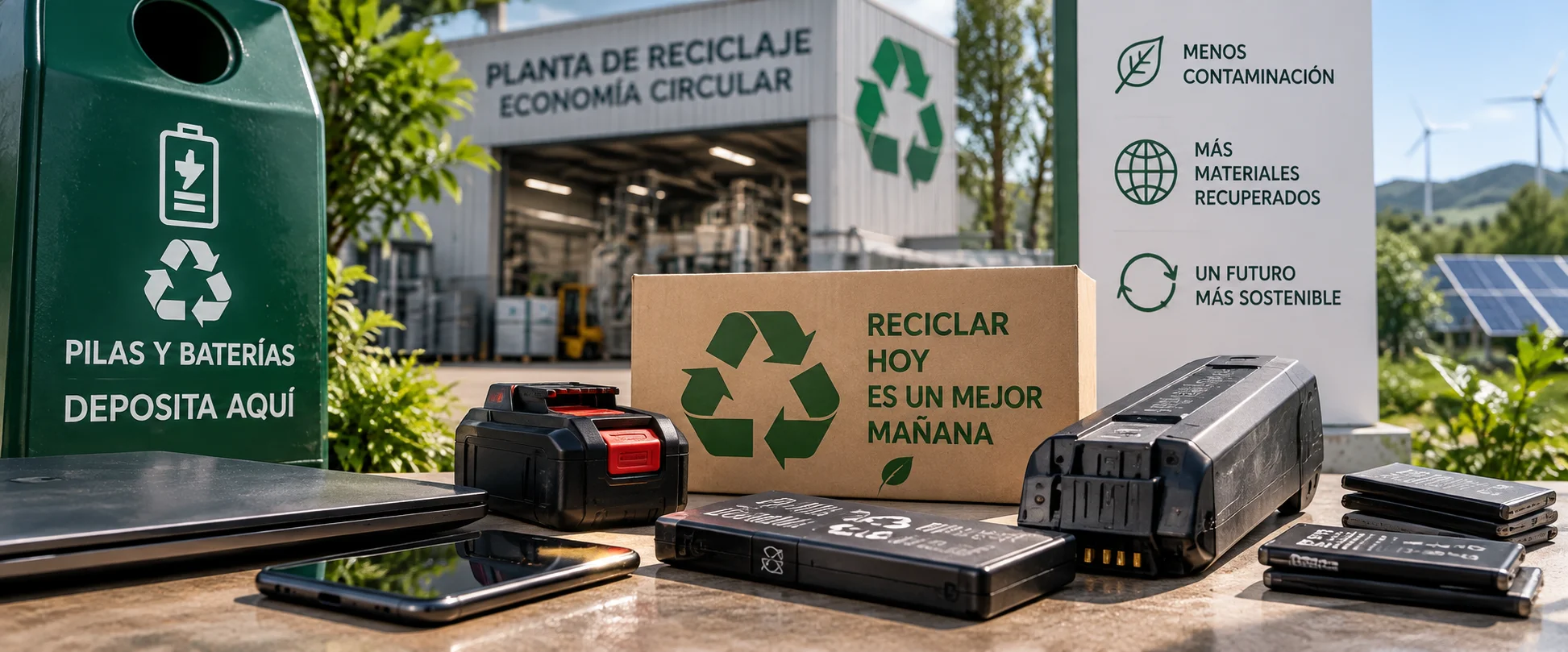 Baterías de litio y dispositivos preparados para su recogida y reciclaje en España