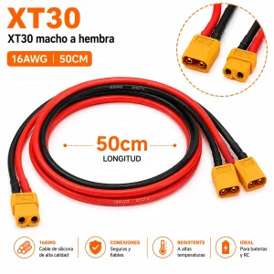 Cable Divisor Y XT30 1 Hembra a 2 Machos 16 AWG 50 cm