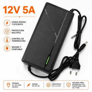 Cargador Batería Litio 12V 5A