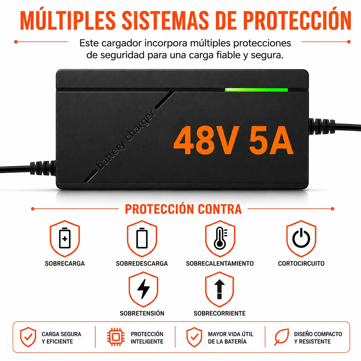 Cargador Batería Litio 48V 5A - Imagen 5