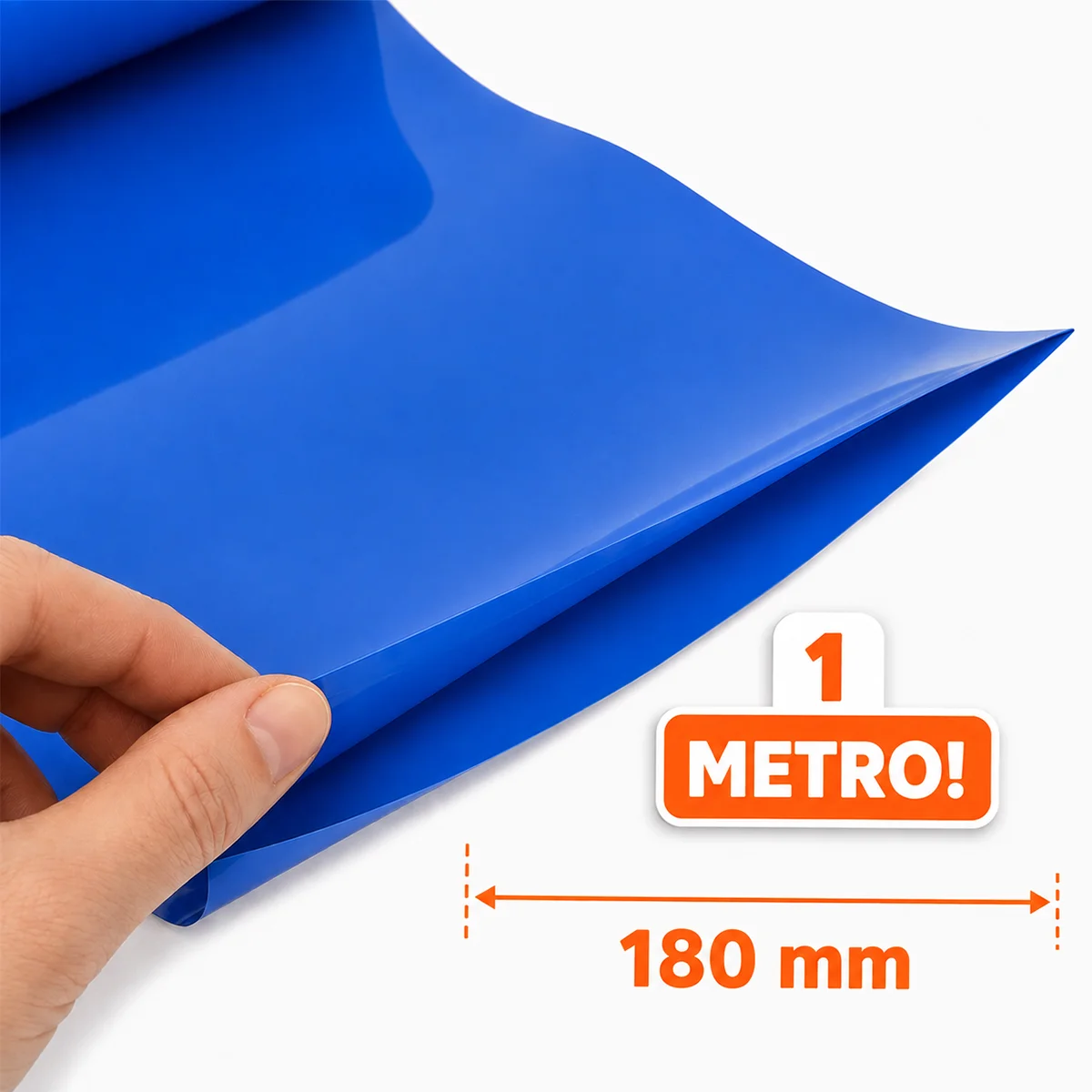 Tubo Termorretráctil Azul para Baterías 180 mm x 1 Metro - Imagen 2
